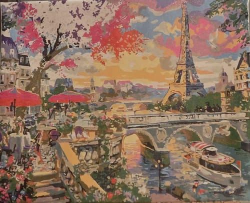 Customer photo review of Custom Landscape Paint By Numbers