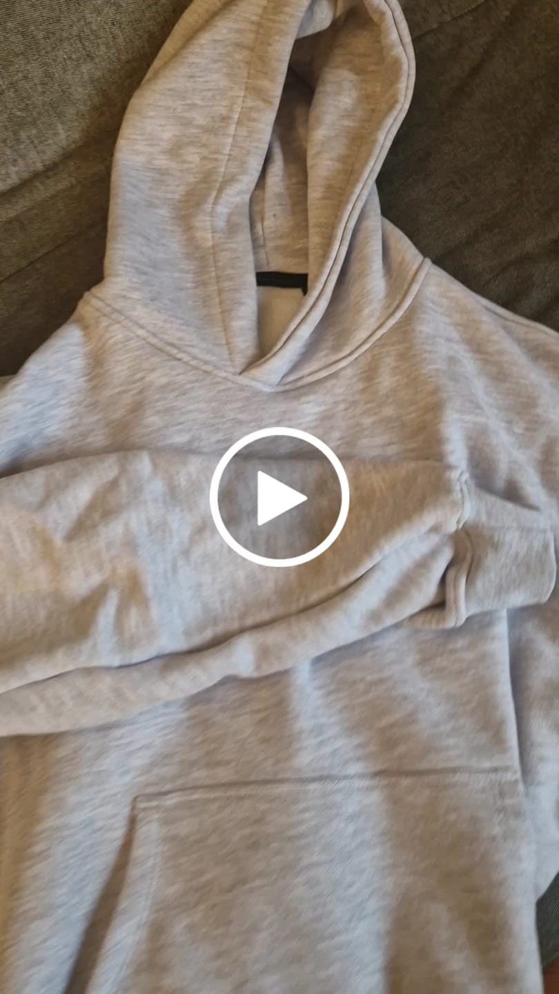 Customer video review of Hoodie Cropped Blanks 500GSM Sport Grey