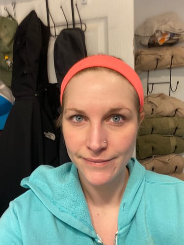 Reviewer showing their refreshed, moisturized face after using the Grass Fed Tallow & Honey Balm.