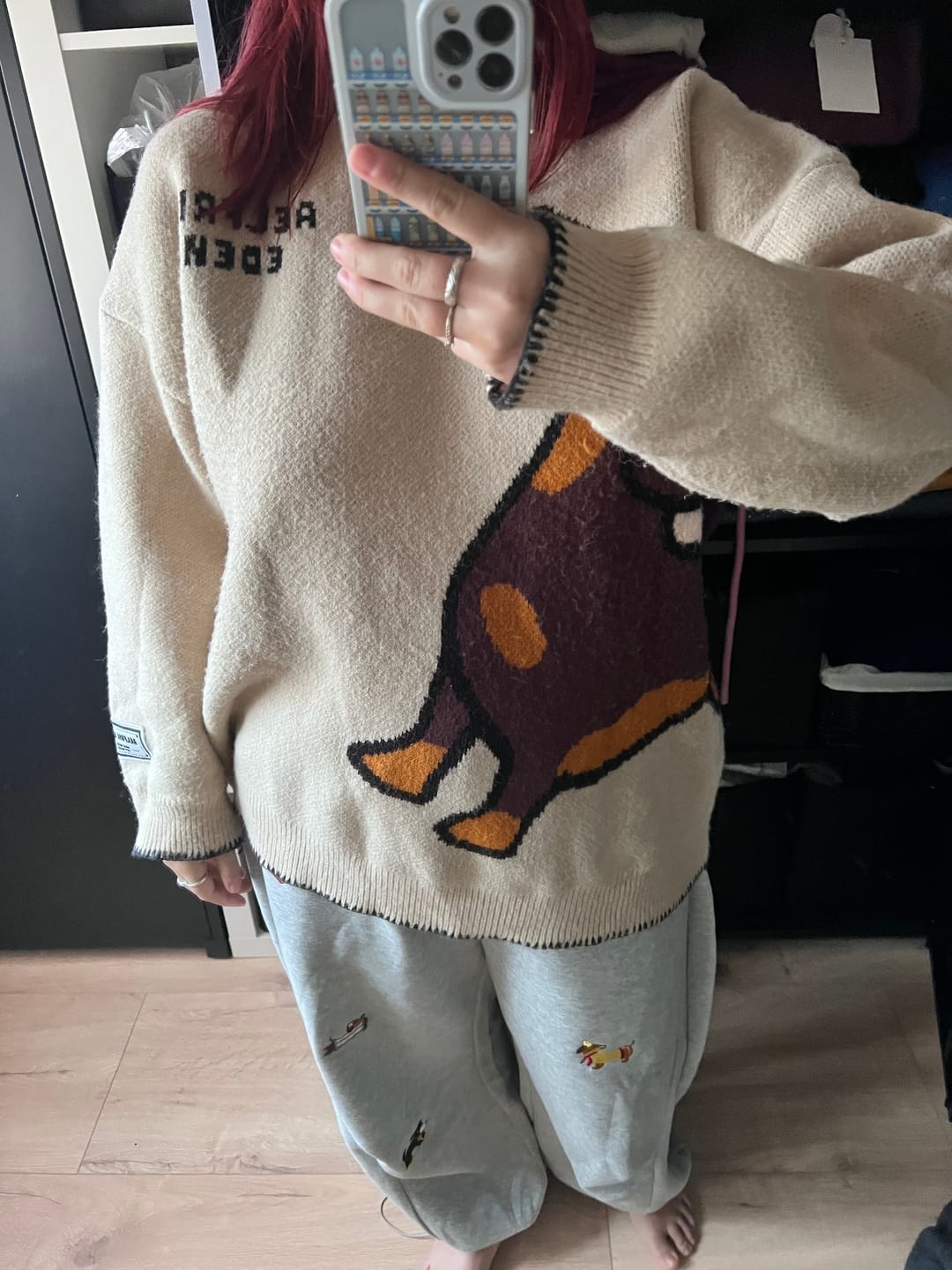 Customer photo review of Aelfric Eden Hand Drawn Dachshund Jacquard Sweater