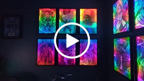 Customer video review of V1 Tech RGB Shadow Box Addressable RGB Frame for Plexi Glass Acrylic Wall Art