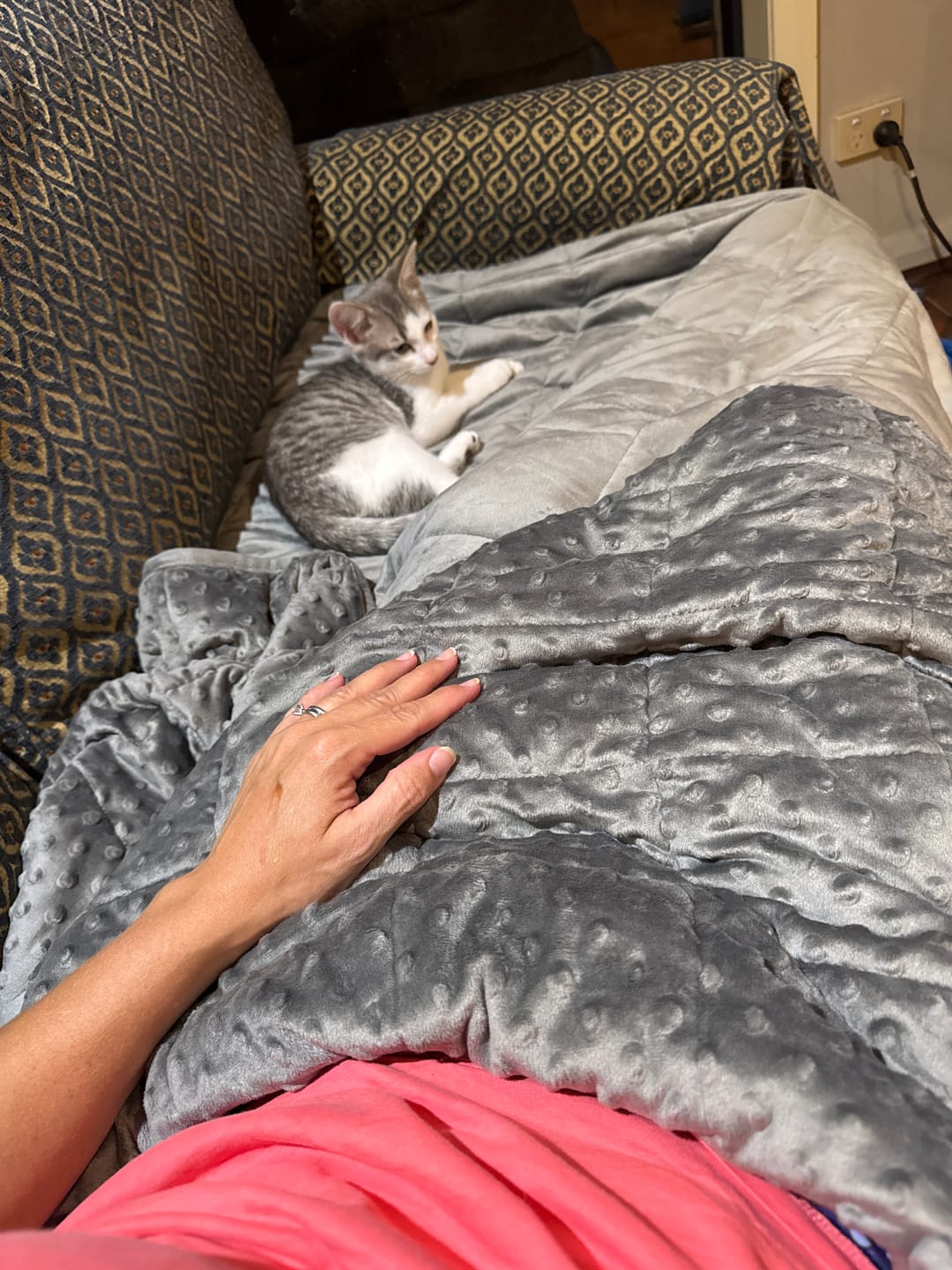 Customer photo review of Weighted Throw