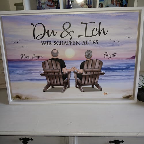 Customer photo review of Personalisierte Leinwand "Du und ich, wir schaffen alles"
