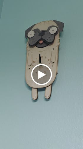 Customer video review of Penny the Pug Pendulum Clock