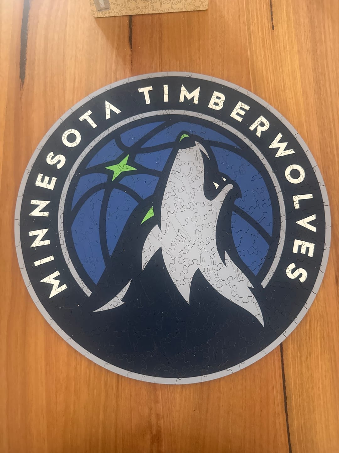 Customer photo review of Minnesota Timberwolves™ - Wooden Puzzle