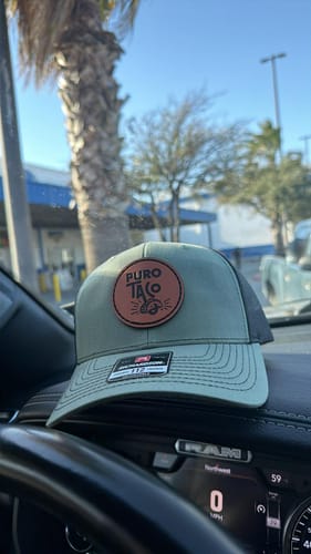 Customer photo review of Premium Custom Leather Patch Hats (Wholesale)
