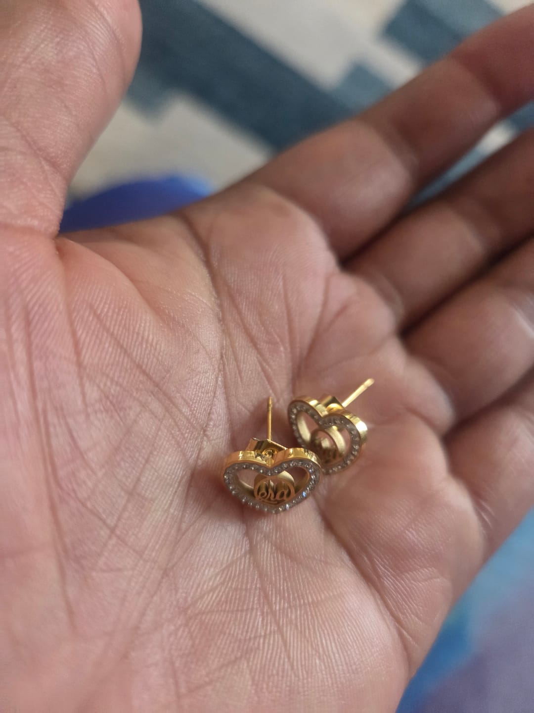 Customer photo review of Gold Thando Luxe Studs