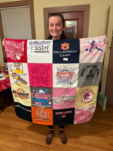 Customer photo review of Classic T-Shirt Blanket