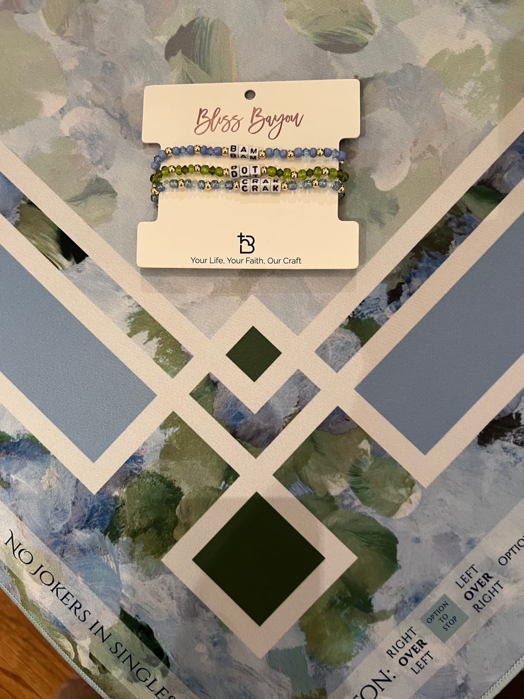 Customer photo review of Hydrangea Bliss Mahjong Bracelet Set