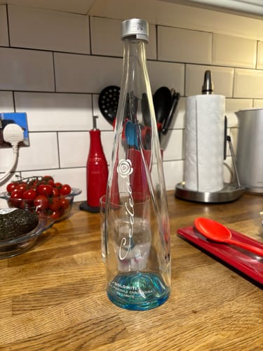 Customer photo review of Cedea Water - Natural Mineral Sparkling Water from the heart of the Dolomites