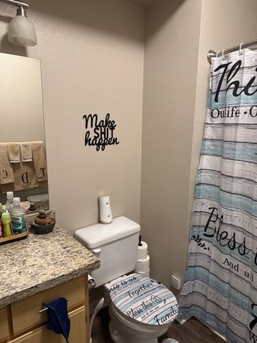 Customer photo review of Make Shit Happen - Metal Wall Art