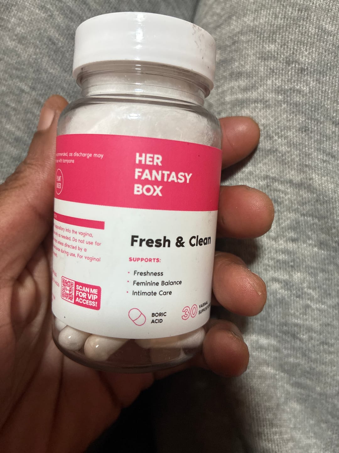 Customer photo review of Fresh & Clean pH Balancing Boric Acid Vaginal Suppository