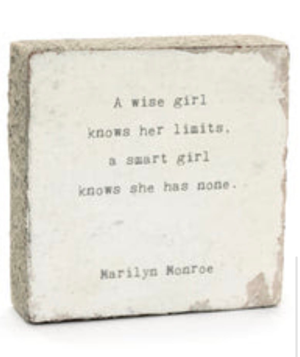 Customer photo review of Art Block - Little Gem - A Wise Girl (Marilyn Monroe)