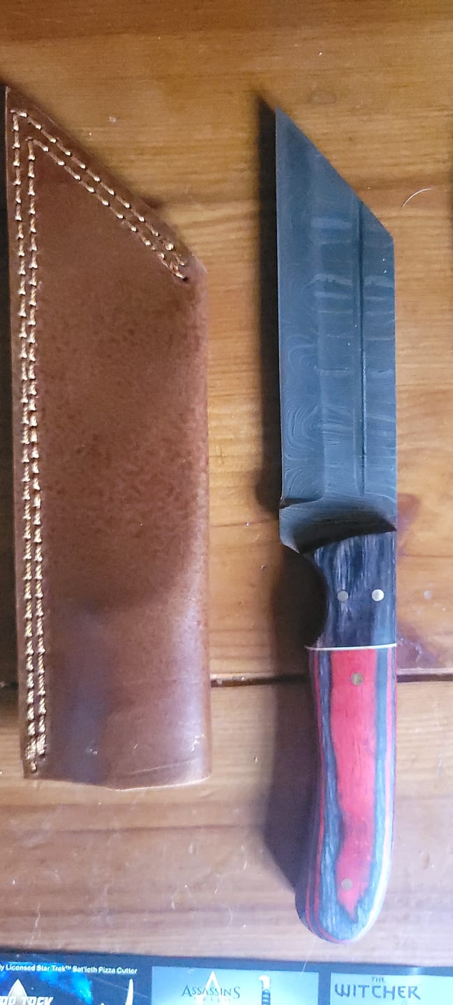 Customer photo review of Mystery Damascus Knife