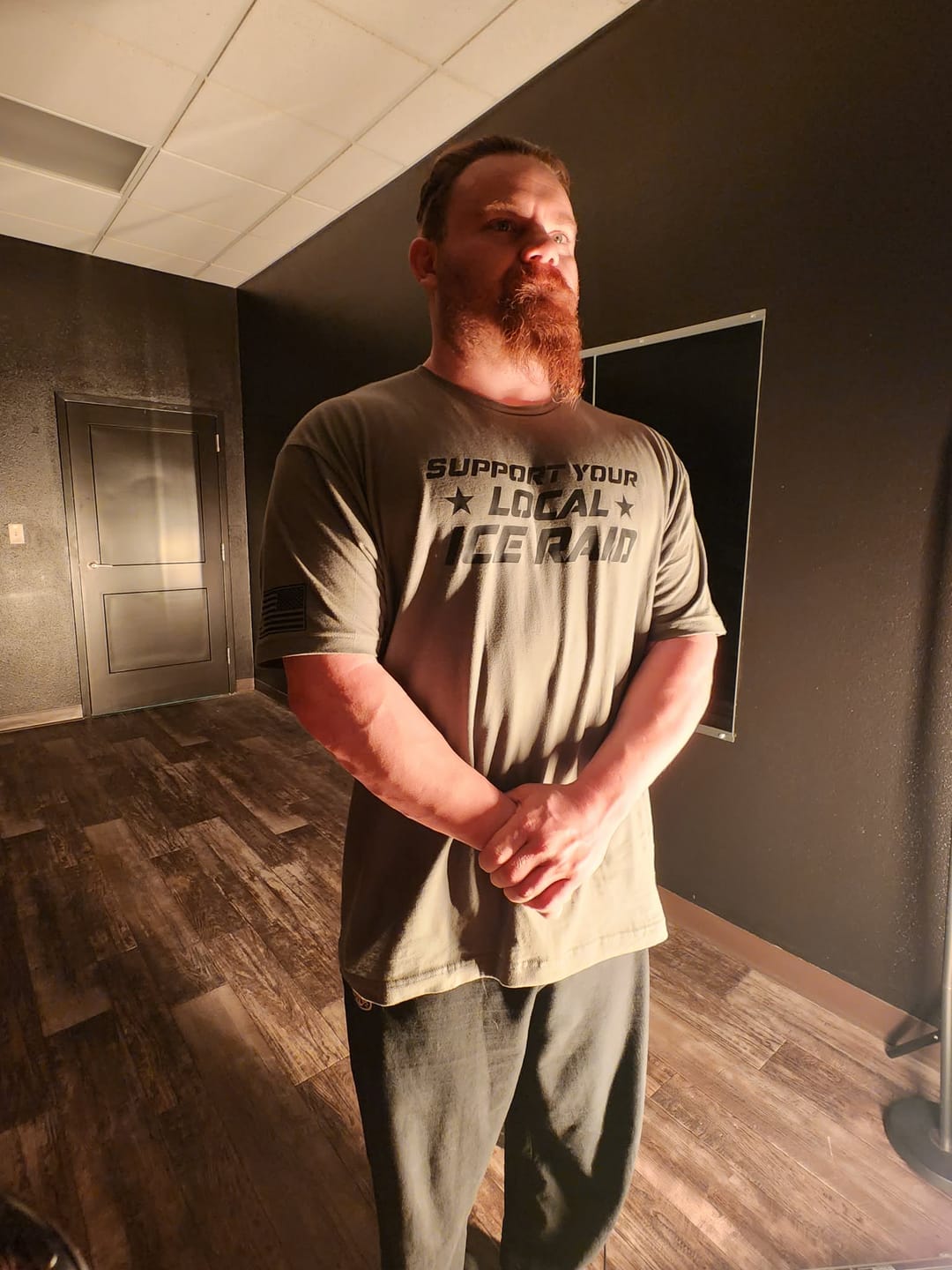 Customer photo review of Support Your Local Ice Raid T-Shirt