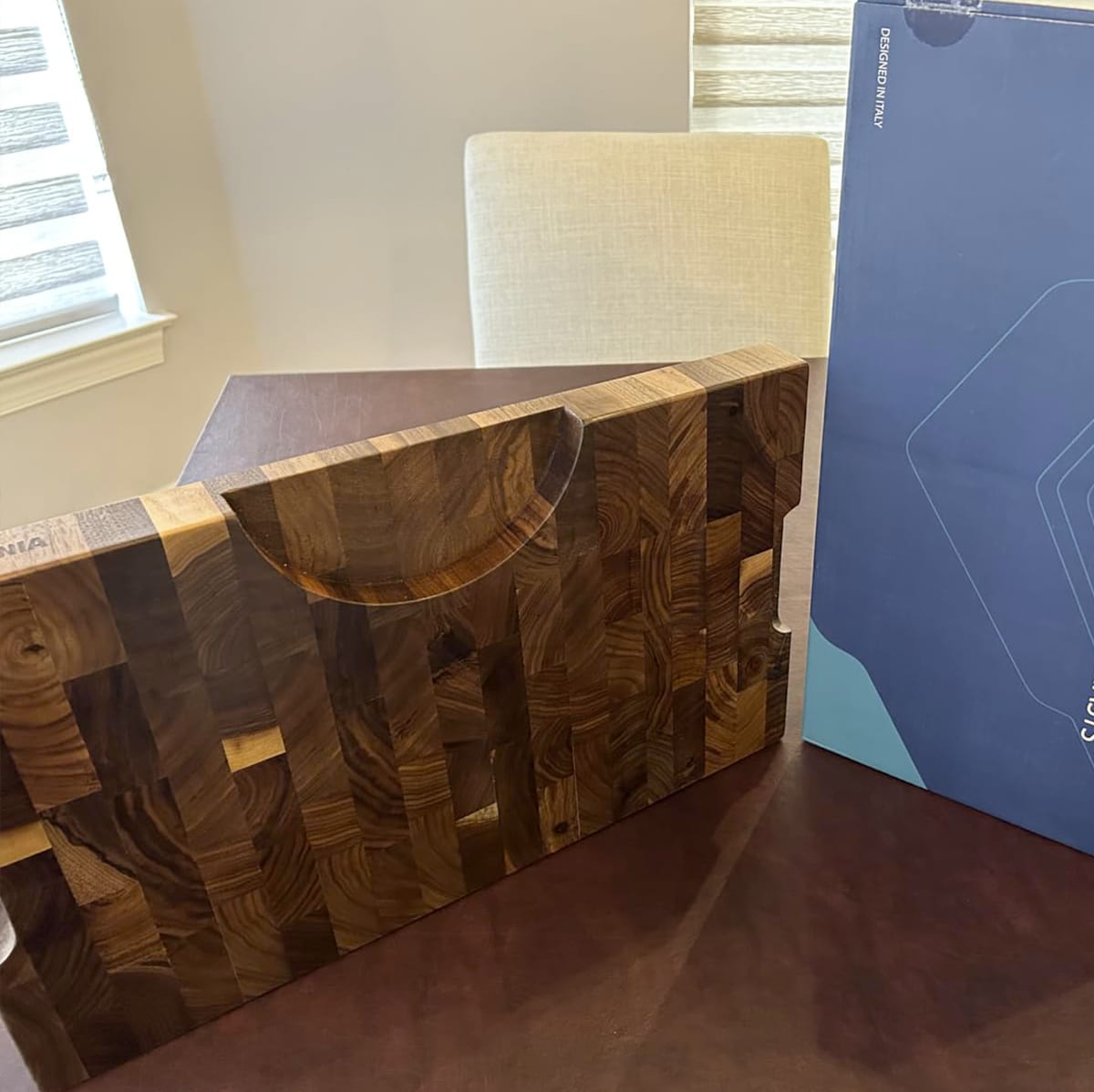 Customer photo review of American Black Walnut Wood - End Grain - Oil & Plate Included