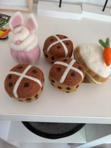 Customer photo review of Felt Hot Cross Buns (Set of 3)
