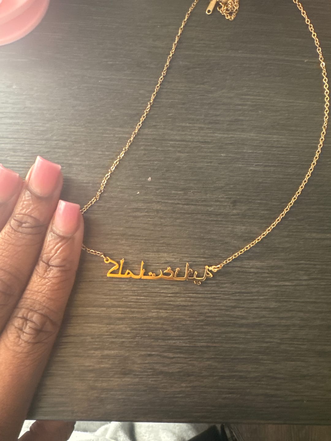 Customer photo review of Arabic Name Necklace