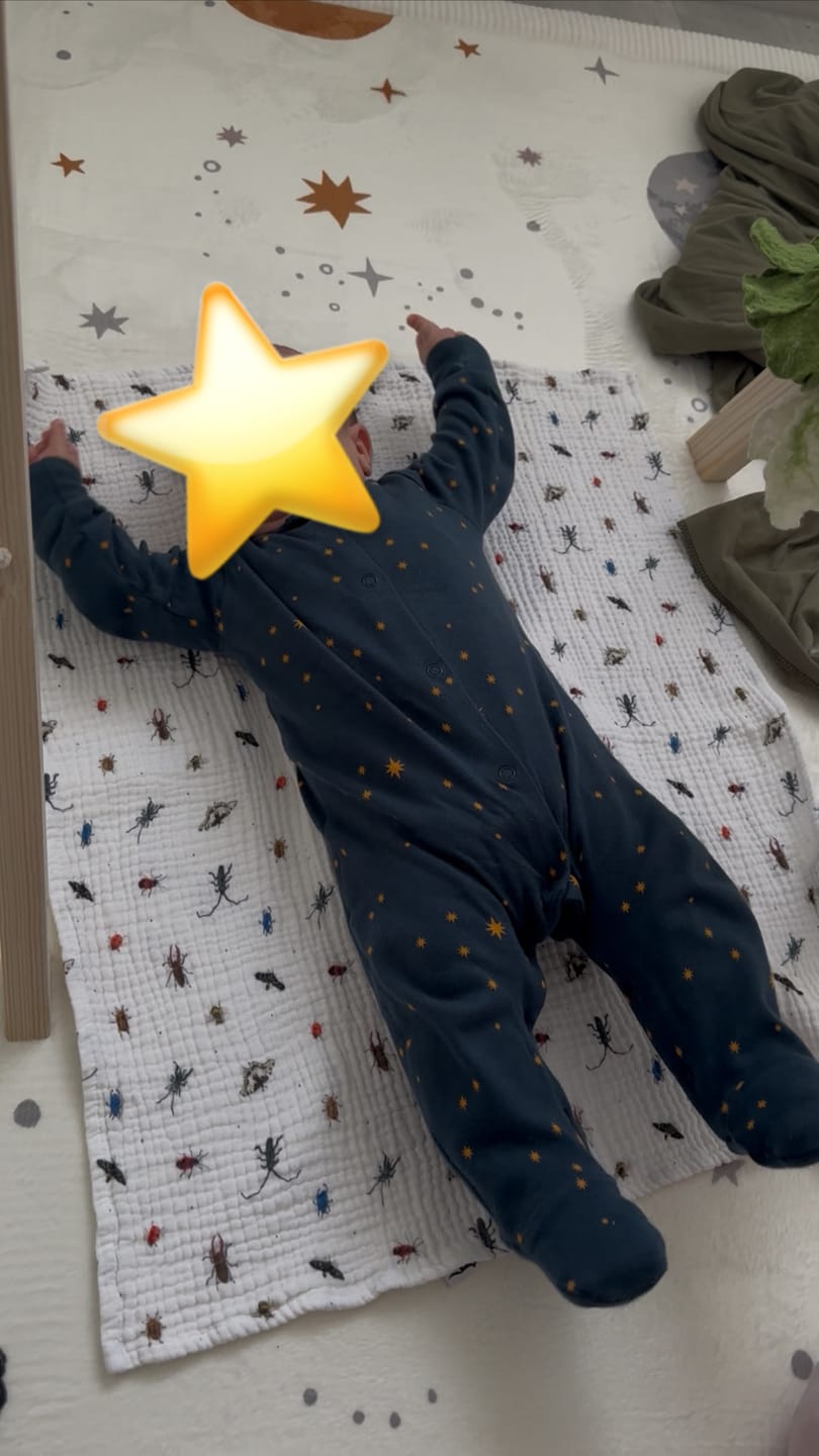 Customer photo review of Twinkle Twinkle Organic Babygrow