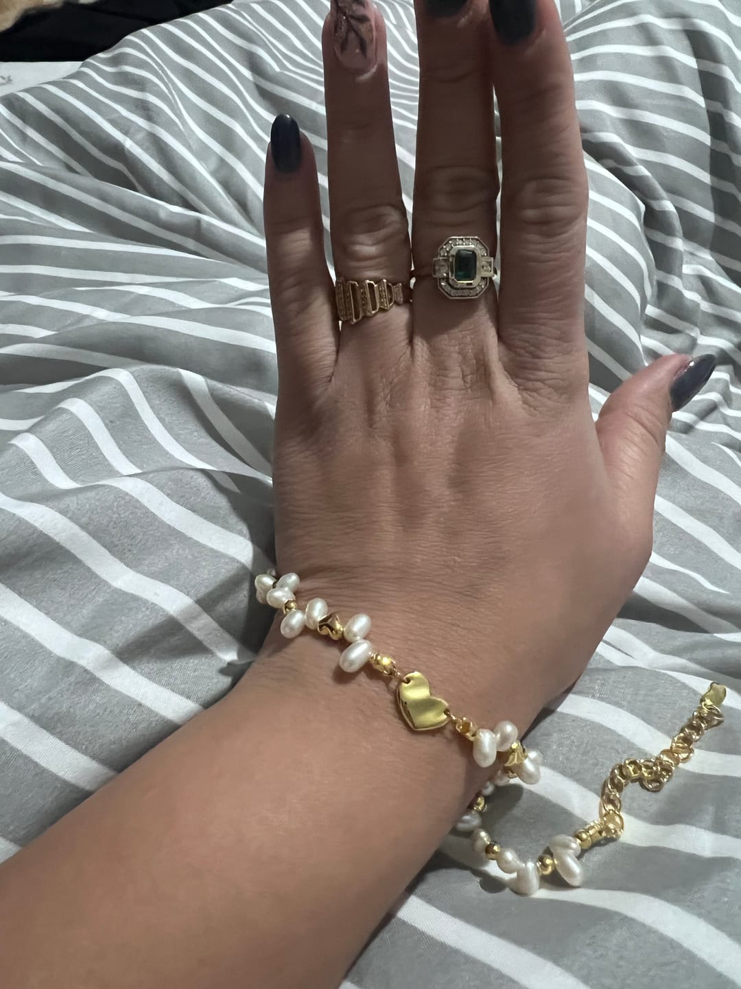 Customer photo review of Essential White Pearl Eternity Bracelet