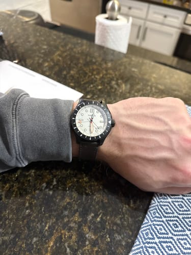 Customer photo review of Horween Leather Watch Strap