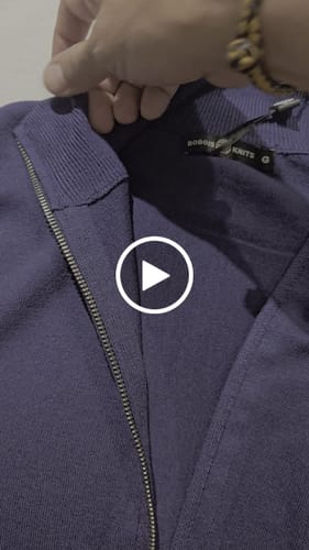 Customer video review of Suéteres Para Hombre De Punto Fino Básico Con Cierre E55304 Marino