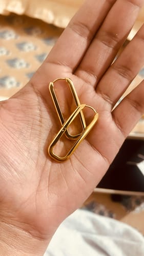 Customer photo review of Golden Frame Hoops