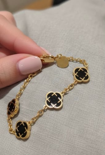 Customer photo review of Black Clover Bracelet (Gold)