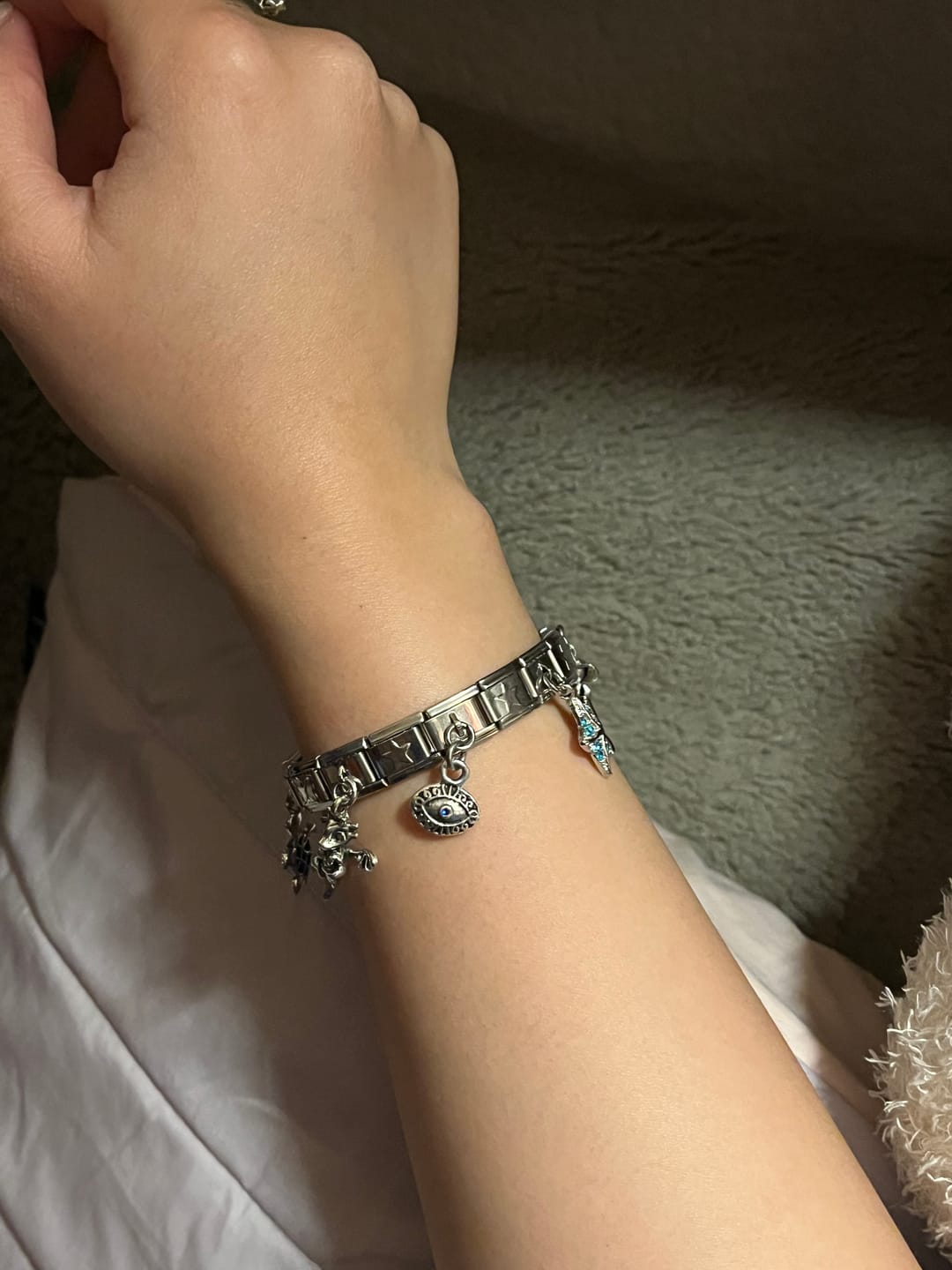 Customer photo review of Pulsera Estrellas Italiana para Charms
