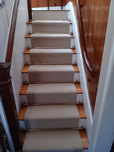 Customer photo review of Anderson Tuftex Cork Herringbone Stair Runner