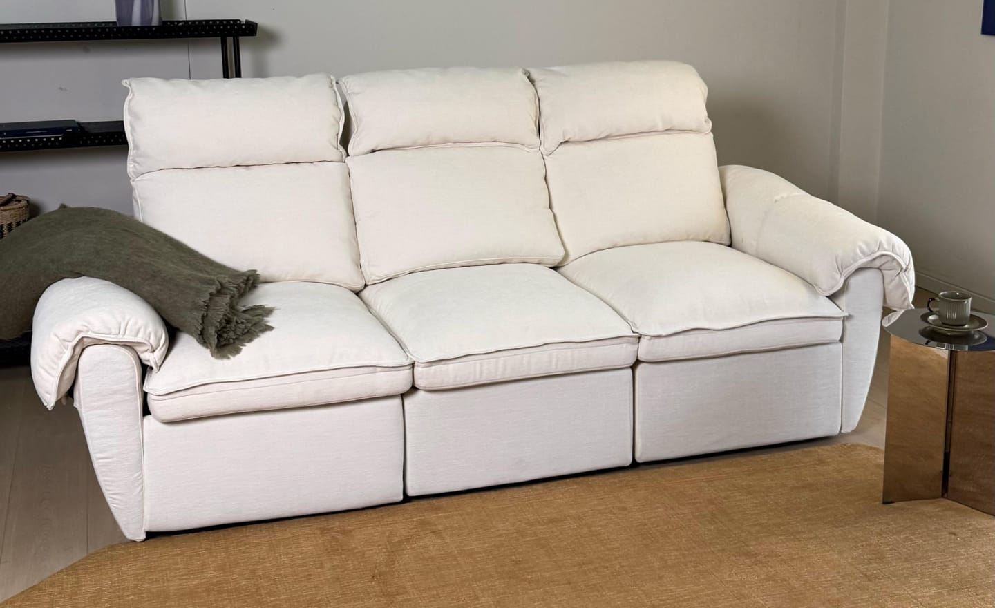 Customer photo review of CloudCubo 3-Seat Modular Sectional Sofa with Power Recliner
