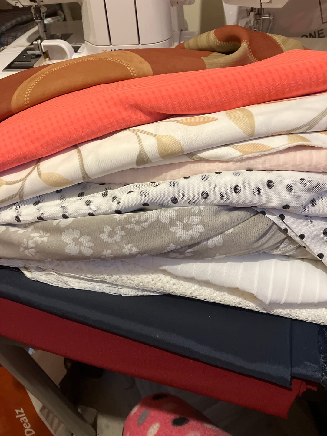 Customer photo review of 50p A Metre: Print & Plain Fabric Bundle