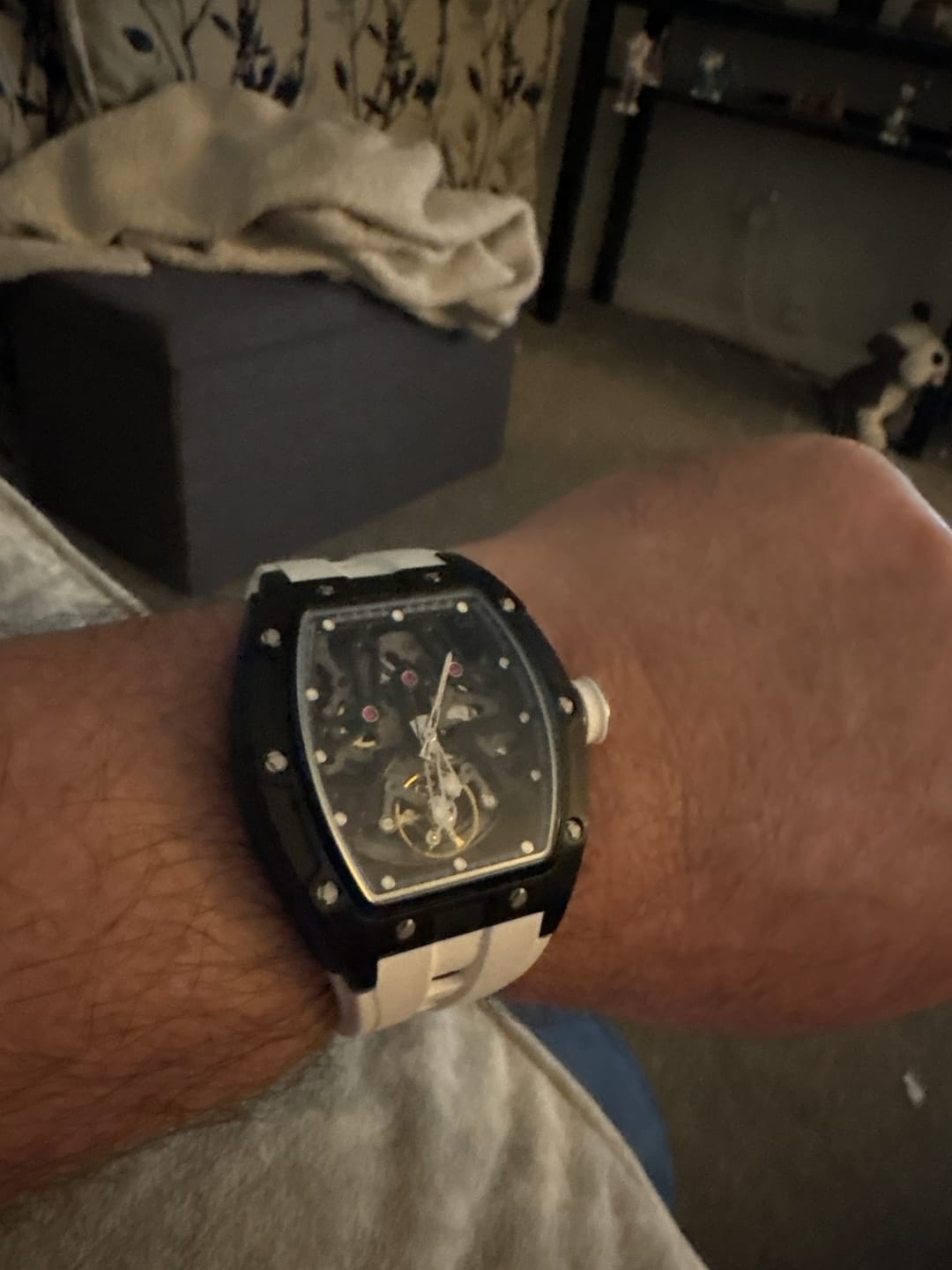 Customer photo review of MEGIR JC-9-198G-1 Automatic Tourbillon Skeleton Men’s Watch