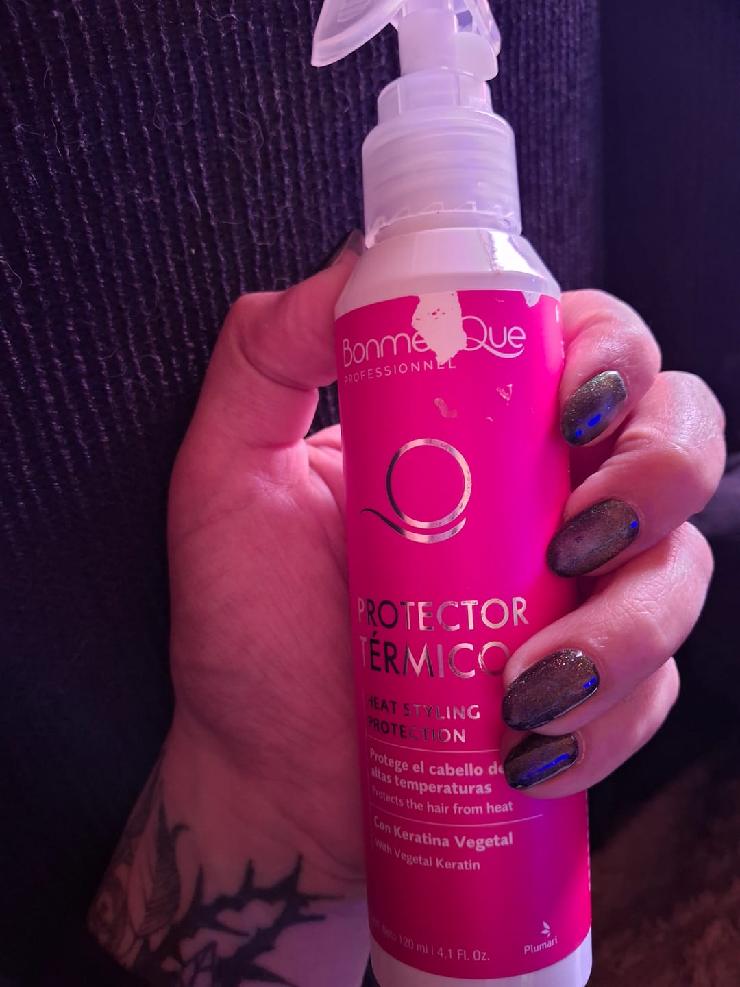 Customer photo review of Termoprotector Con Keratina 120ml Bonmetique