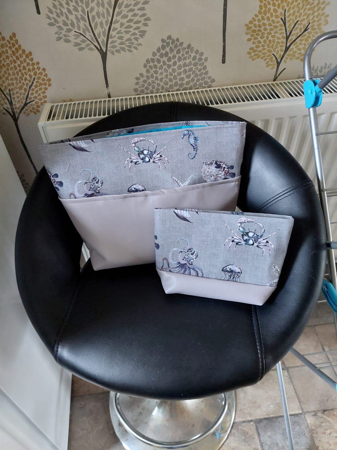 Customer photo review of Ocean Life Digital Print Cotton Canvas Fabric