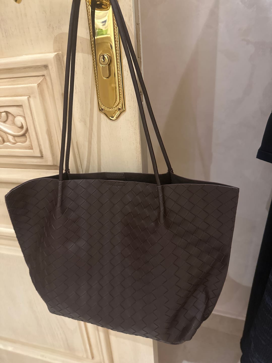 Customer photo review of Diana Woven Tote Bag
