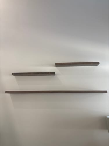 Customer photo review of Rustic Floating Shelves