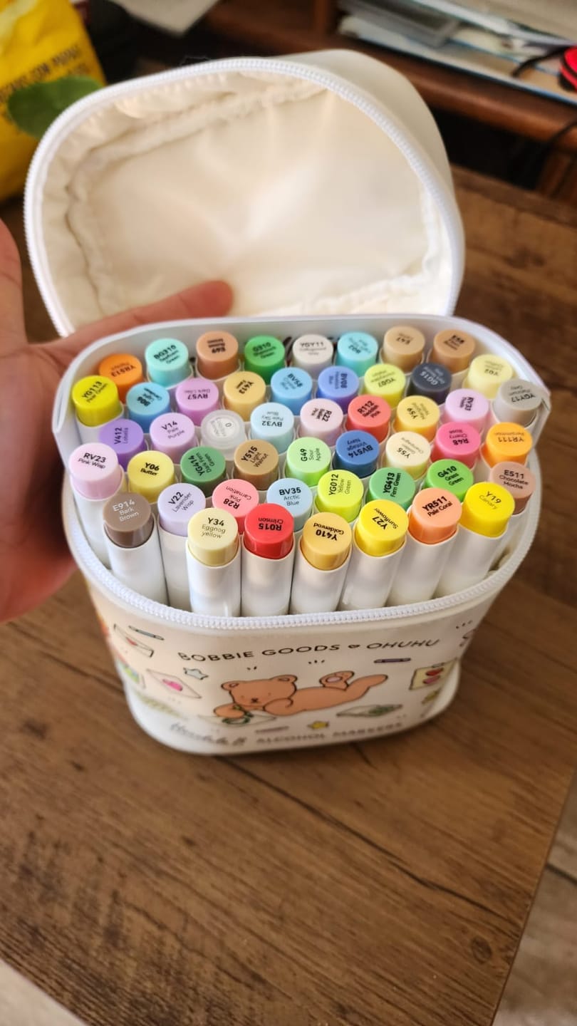 Customer photo review of Ohuhu - Set 48 Marcadores al Alcohol Honolulu B Doble Punta Bobbie Goods Edition