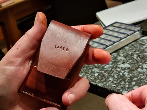 Customer photo review of Slimmad plånbok i äkta läder