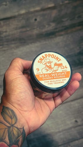 Customer photo review of SnapPoint 9mm Snap Caps (Set of 20)– Real-Weight Dry Fire Dummy Rounds w/ SnapPlug Primer