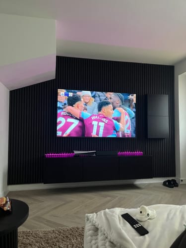 Customer photo review of Acoustic Slat Wall Panel - Black Oak