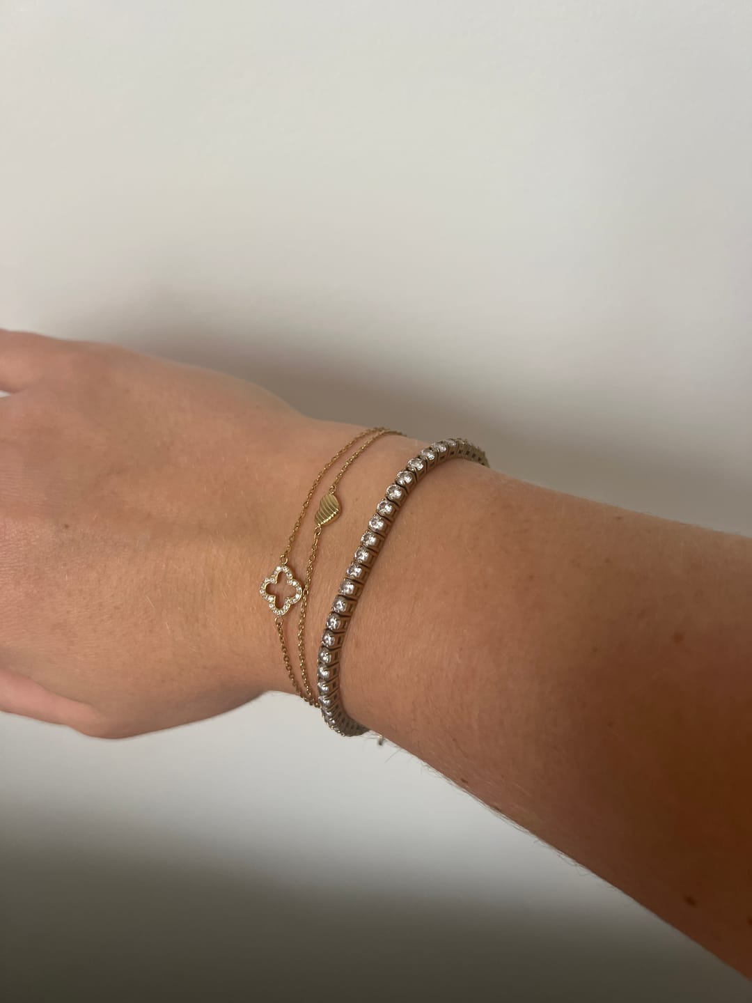Customer photo review of Luxe Tennis Bracelet