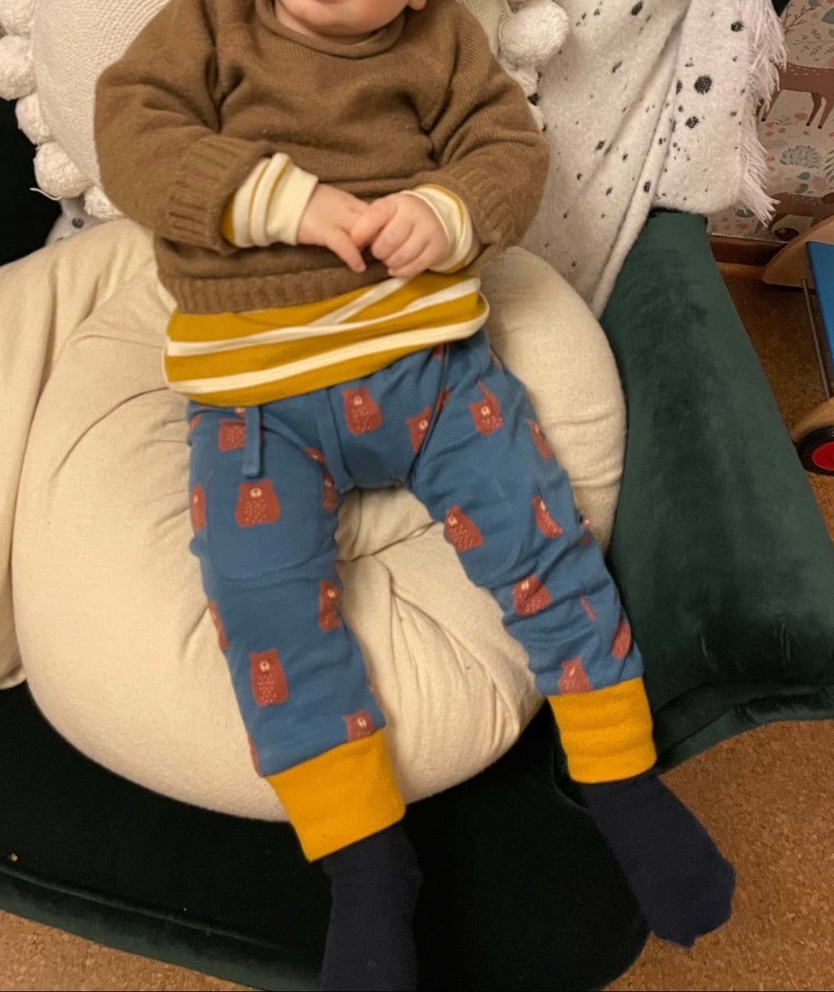 Customer photo review of Teddy Bears Organic Comfy Joggers