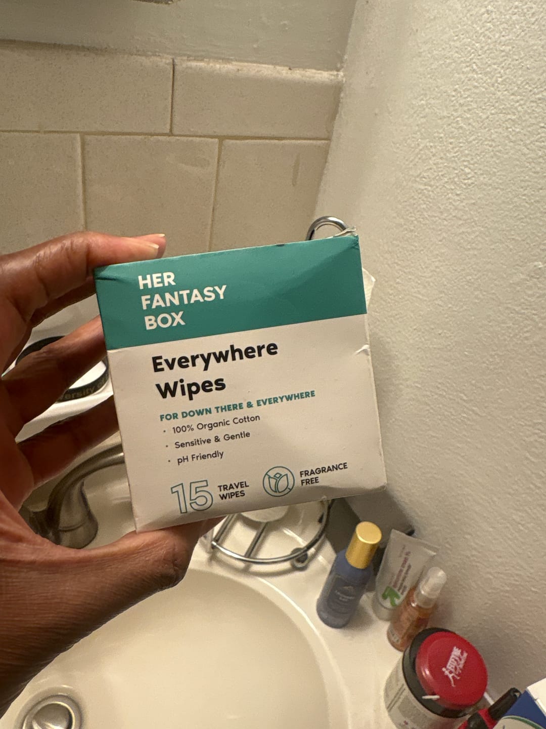 Customer photo review of Everywhere Wipes - Odor Removing Travel Wipes