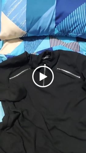 Customer video review of Mens Hollow Zipper Long Sleeve T-Shirt SKUK96900