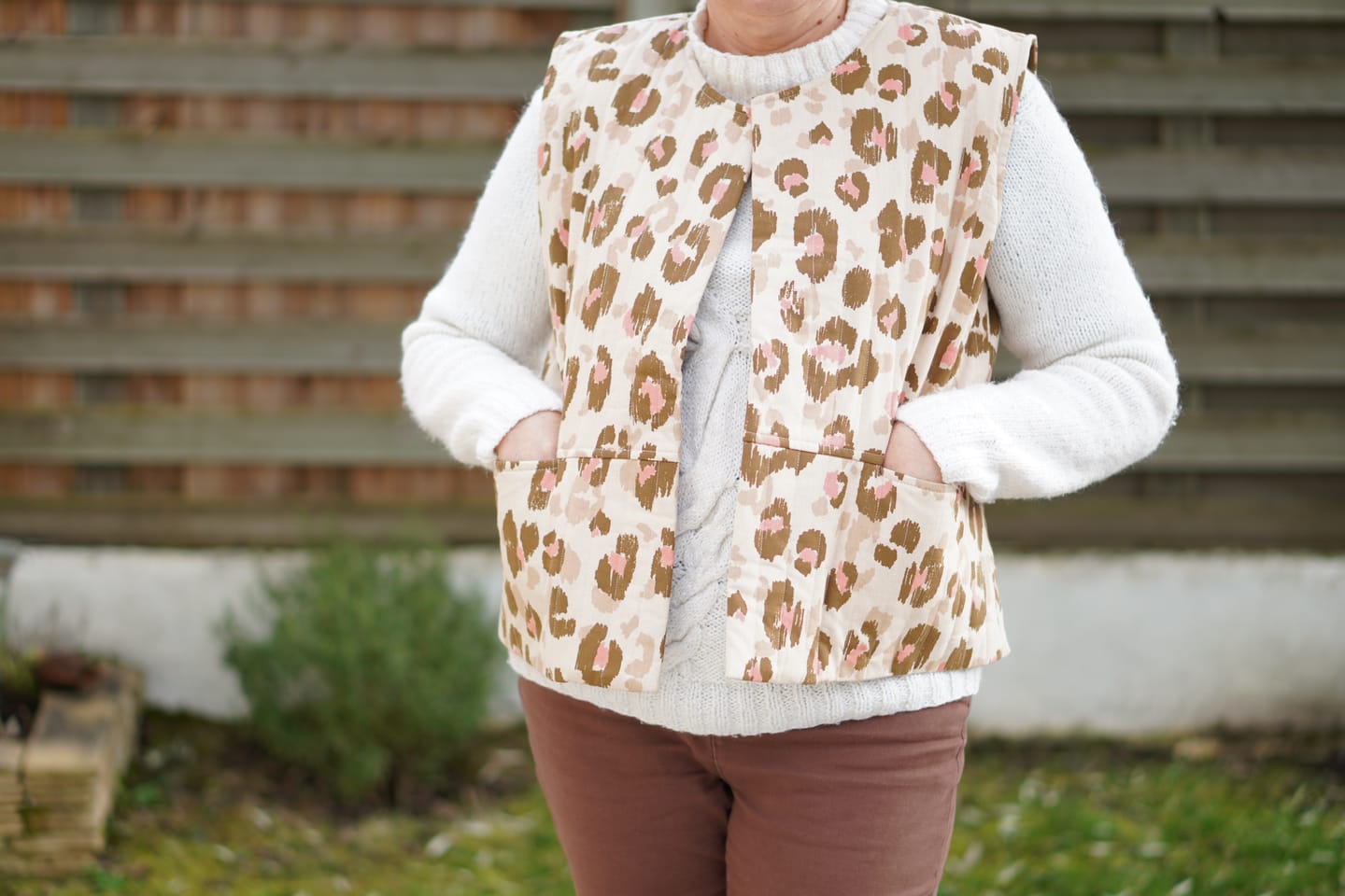 Customer photo review of Gilet Basile matelassé en coton Instinct rosé