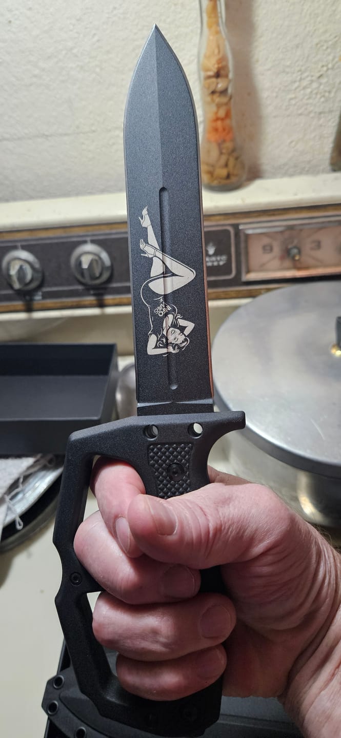 Customer photo review of Life Is Fiery With Its Beauty Trench Knife