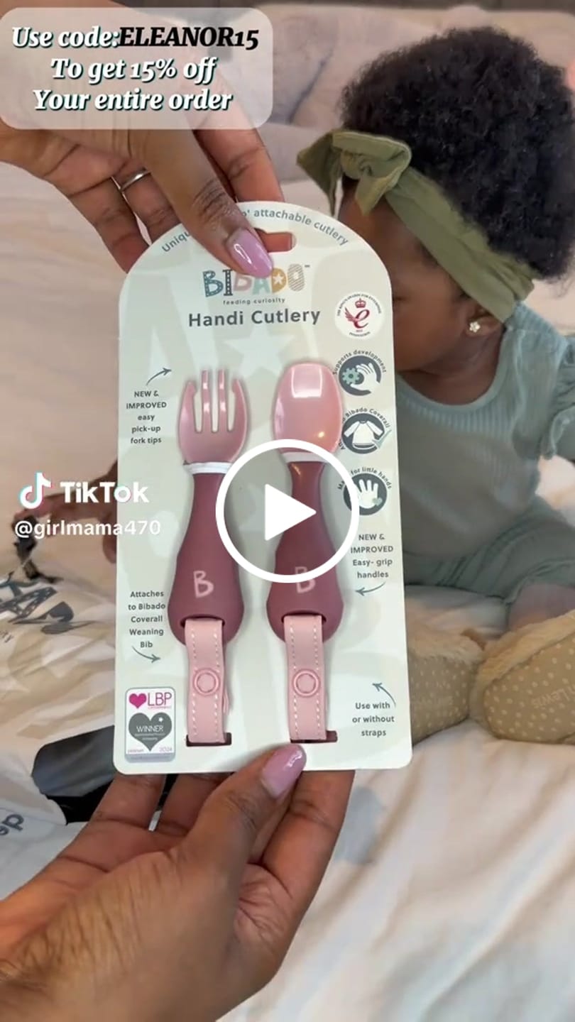 Customer video review of NEW Attachable Weaning Cutlery