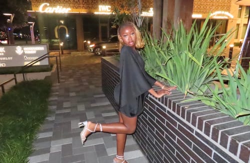 Customer photo review of ISLA MINI DRESS - BLACK