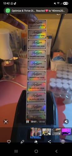 Customer photo review of Hologram Label Paper for M2/M3, Suitable for Medicine Bottle Labeling